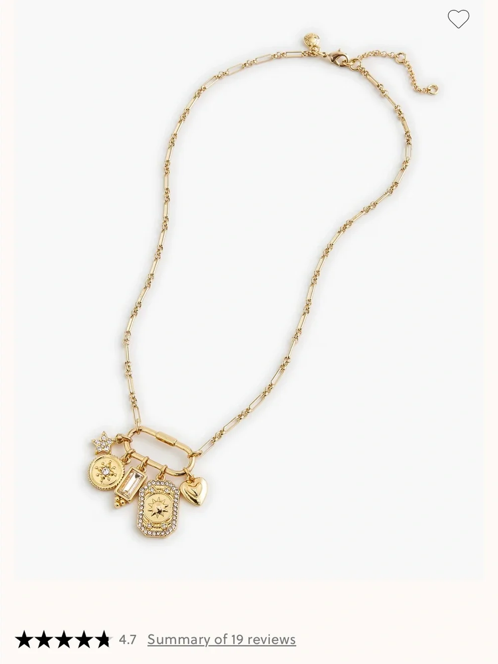 J. Crew Carabiner charm necklace